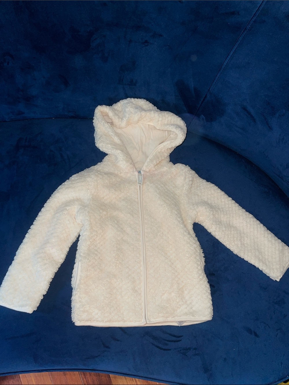 GAP Cream Hooded Sherpa Zip-Up Jacket